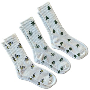 Hemp Crew Socks - Nature Collection - 12 Pack